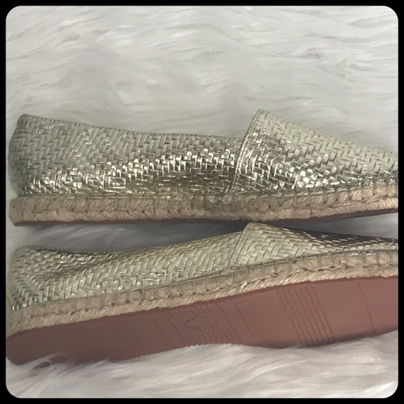 C Wonder Gold Leather Espadrilles - Picture 2 of 8